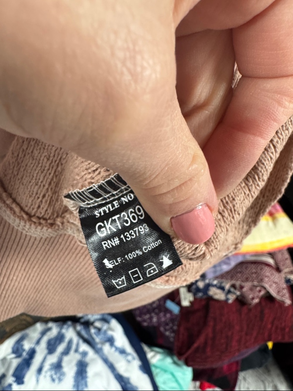 POL Patchwork Pullover Sweatshirt in Rust, Blush & Floral - Picture 3 of 5